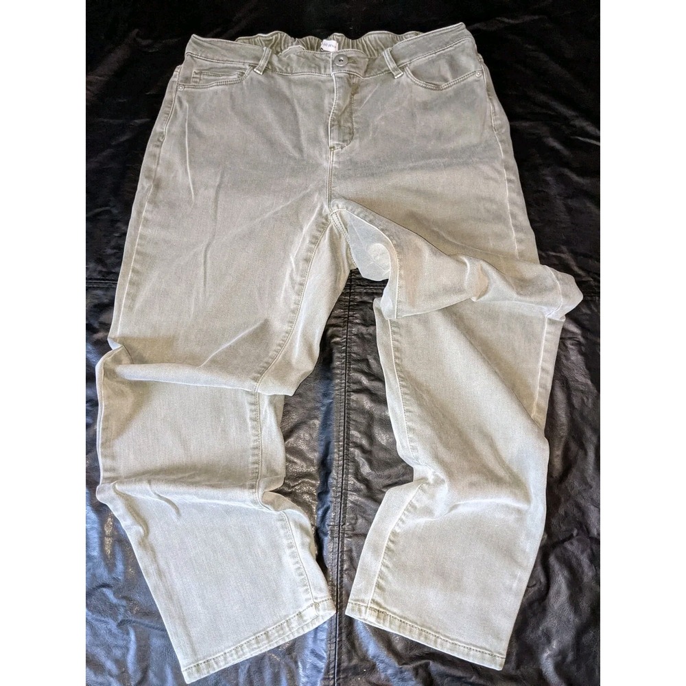 J. Jill Denim Green Jeans Size 16P Petite Cotton Blend